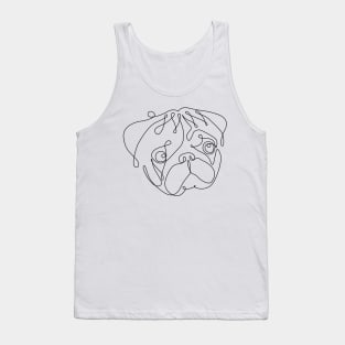 One Line Pug Tank Top